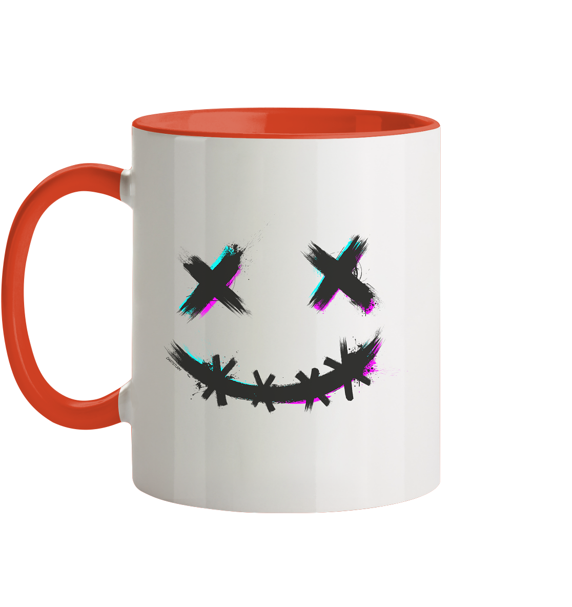 DartSturm - Scary Smile Schwarz - Tasse zweifarbig