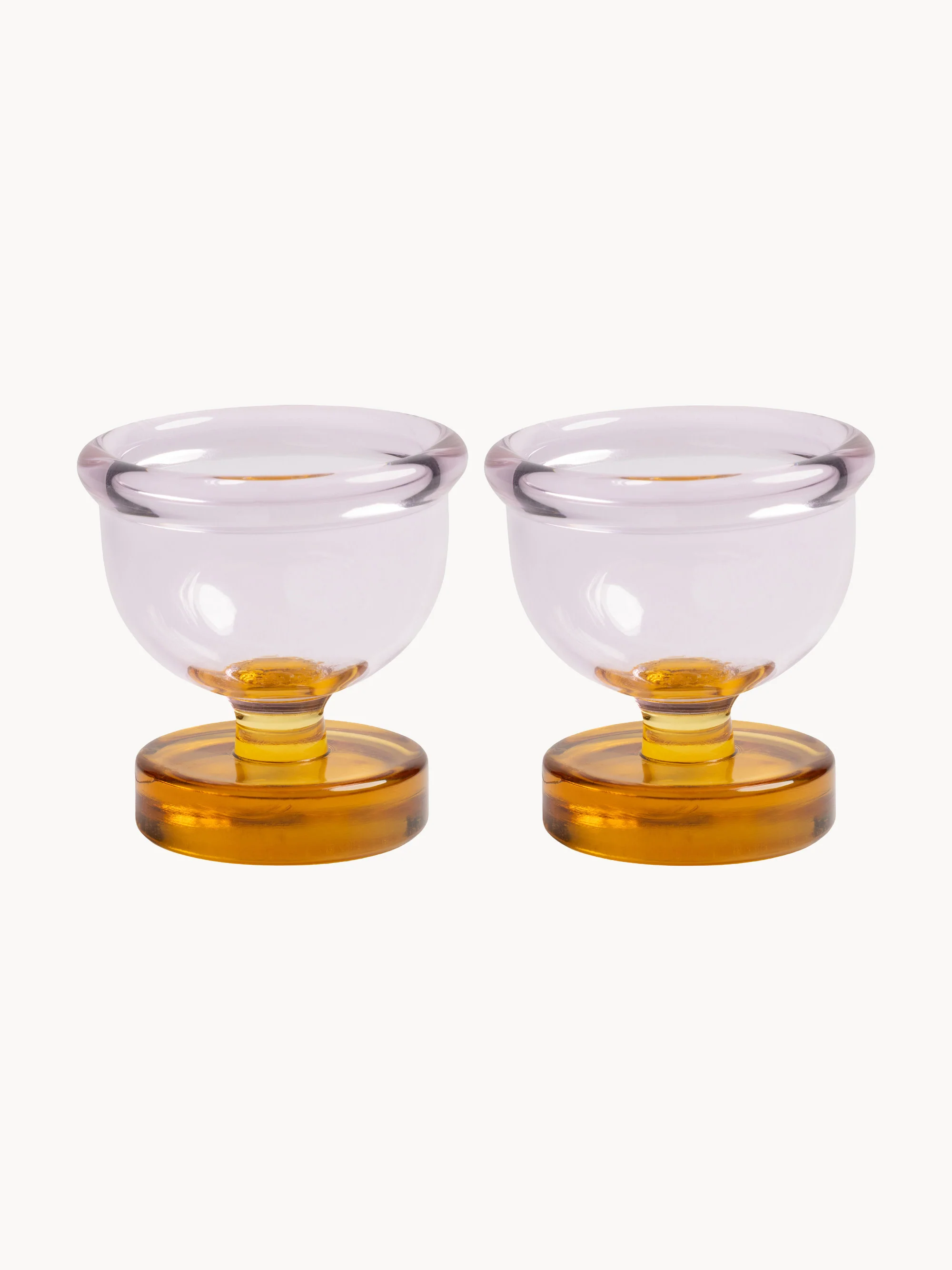 Handgemaakte eierdopjes Cantine van borosilicaatglas, 2-delig
