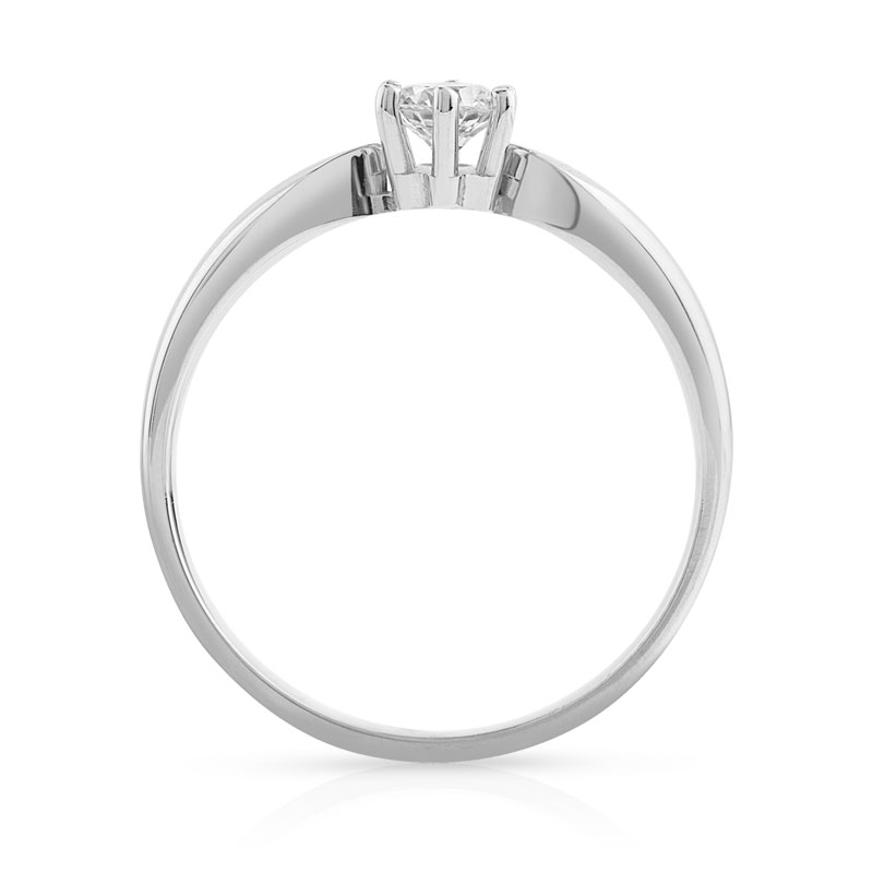 Bague solitaire platine 950 diamant 25/100e de carat