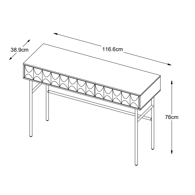 Nordic Home - Magnus eiken sidetable - 117 cm - espresso