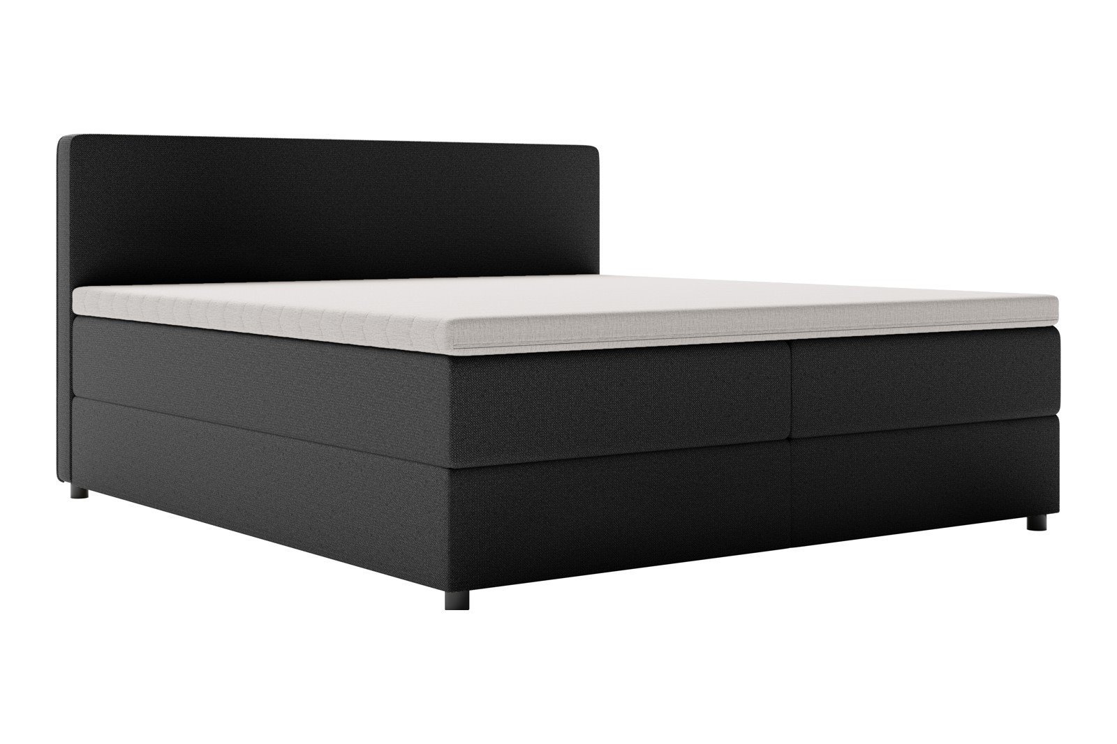 Premium 10 oppbevaringsseng 180x200 cm Magasinseng med oppbevaring, åpnes fra siden. I tekstil terranova 1 sort, med medium/fast fasthetsgrad og premium 10 overmadrass,sorte ben. Sengegavl selges separat.