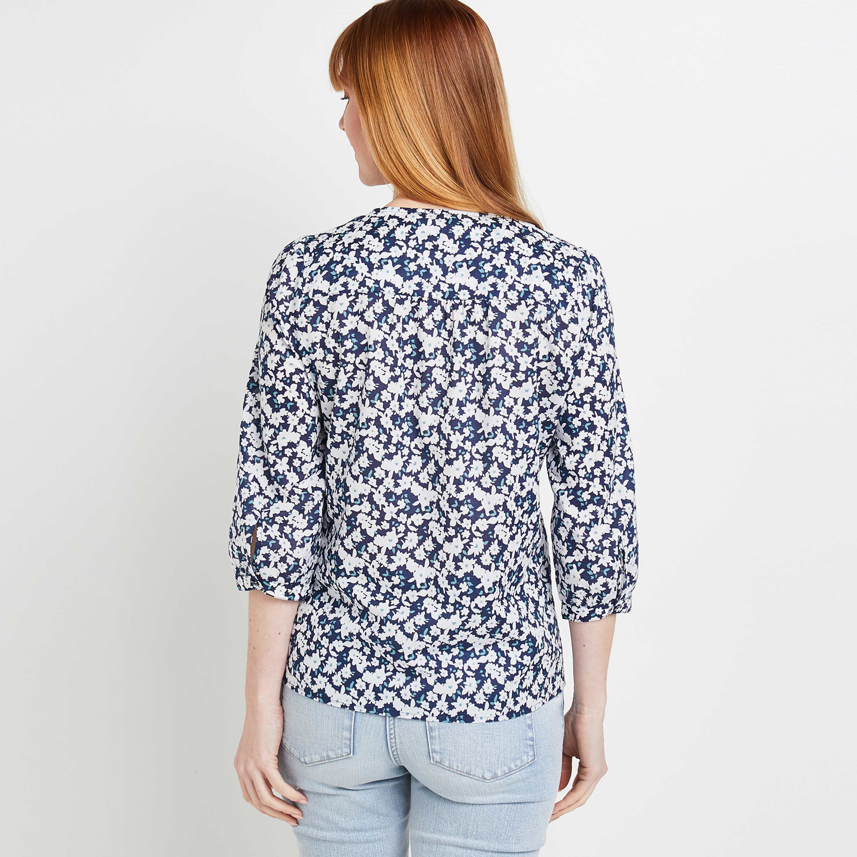 Chemisier imprimé femme - MARINE