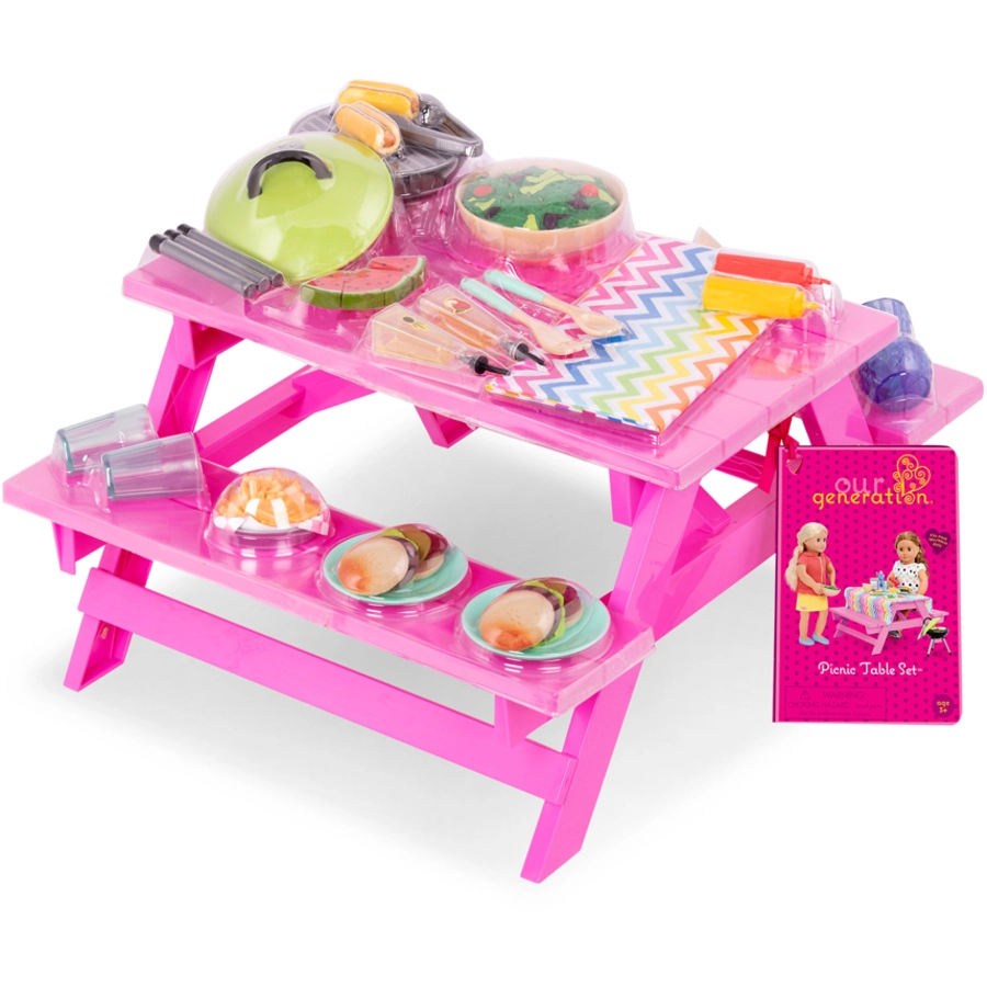 Our Generation Picknick-Tisch mit Snacks Mehrfarbig
