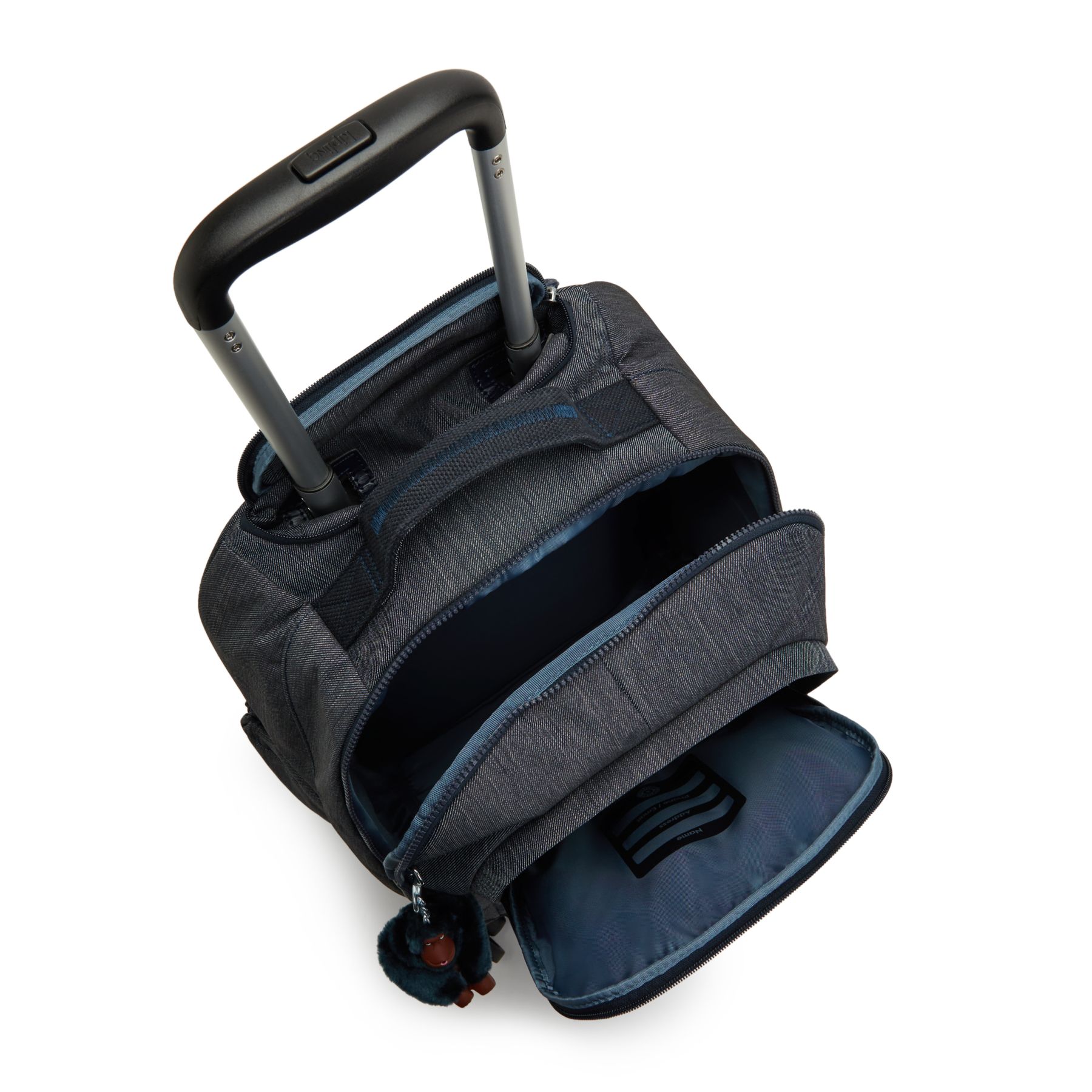 NEW ZEA Grand sac à dos à roulettes pour enfants avec protection pour ordinateur - Marine Navy