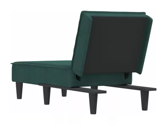 Prolenta Premium - Chaise longue vert foncé velours