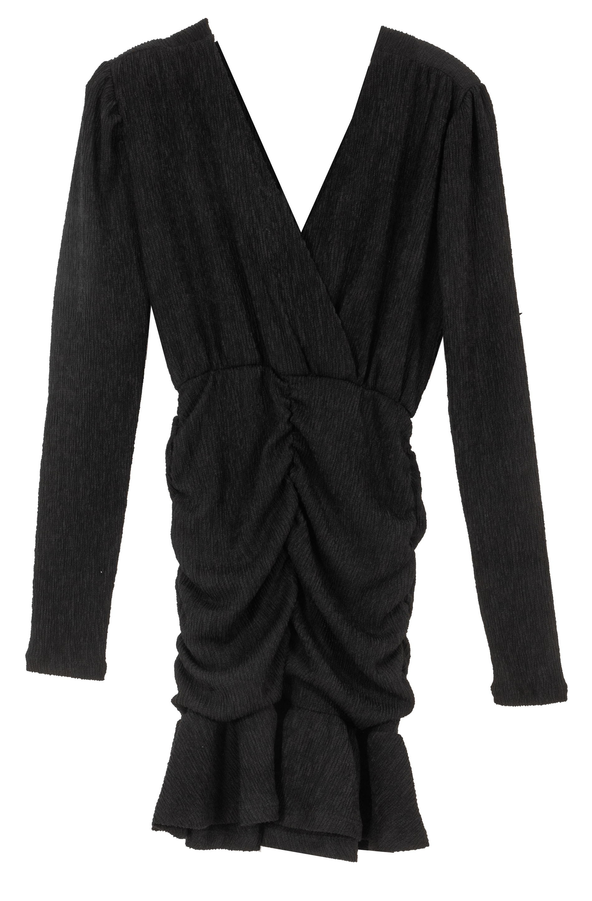 METEORA - Robe courte drapée | Noir