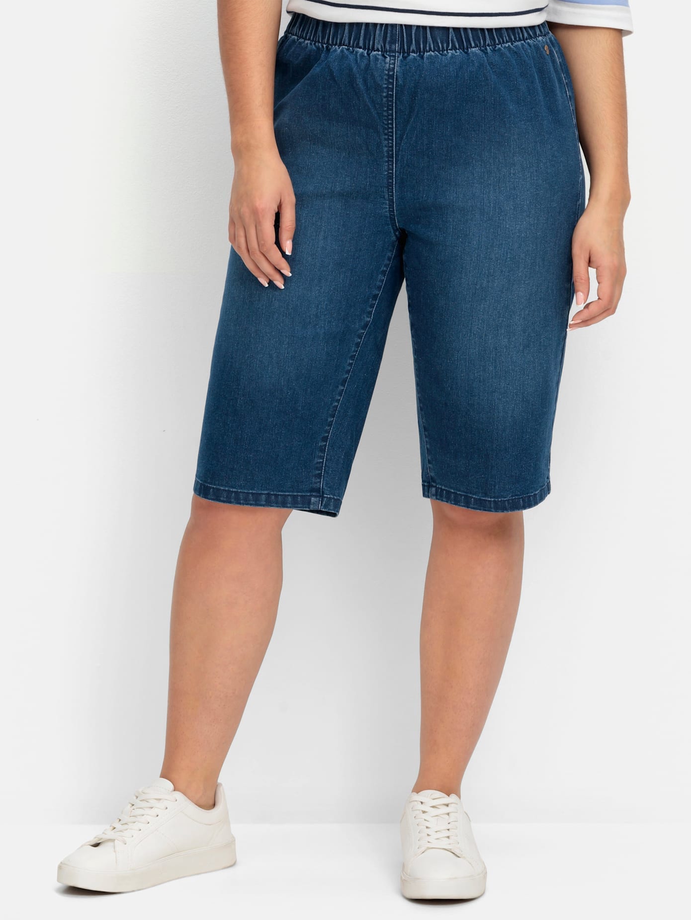 Sheego Jeansbermudas