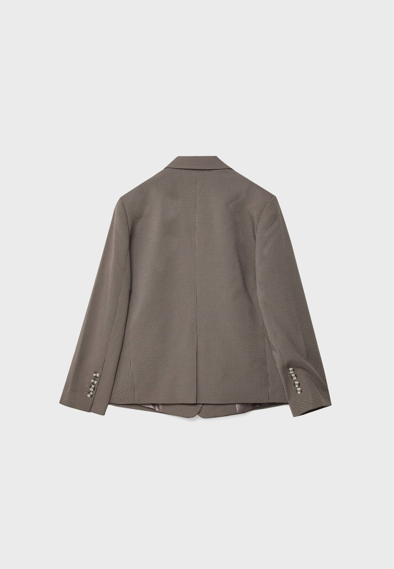 Blazer oversized com estampa pied-de-poule