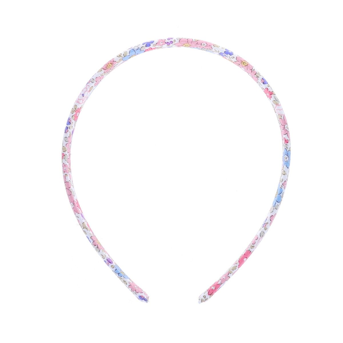 Serre-tête fleuri bleu et rose Jolie saison