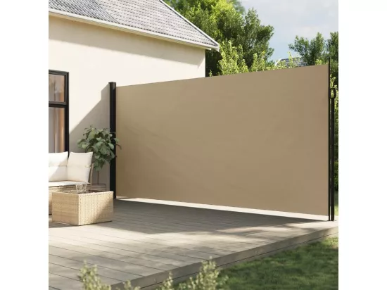 Auvent latéral rétractable beige 200x500 cm