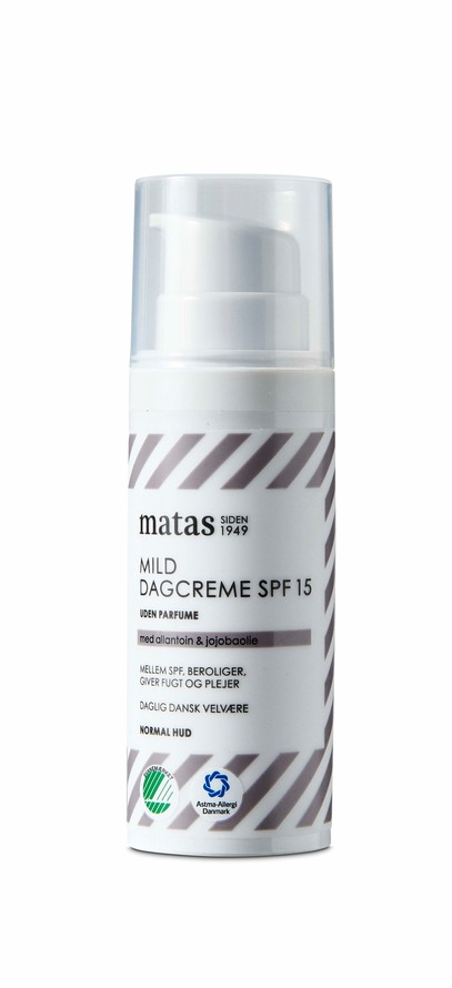 Matas Striber Mild Dagcreme SPF 15 til Normal Hud Uden Parfume 50 ml