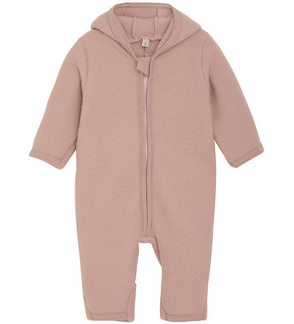 Huttelihut Køredragt - Uldfleece - Mahogany Rose m. ?rer