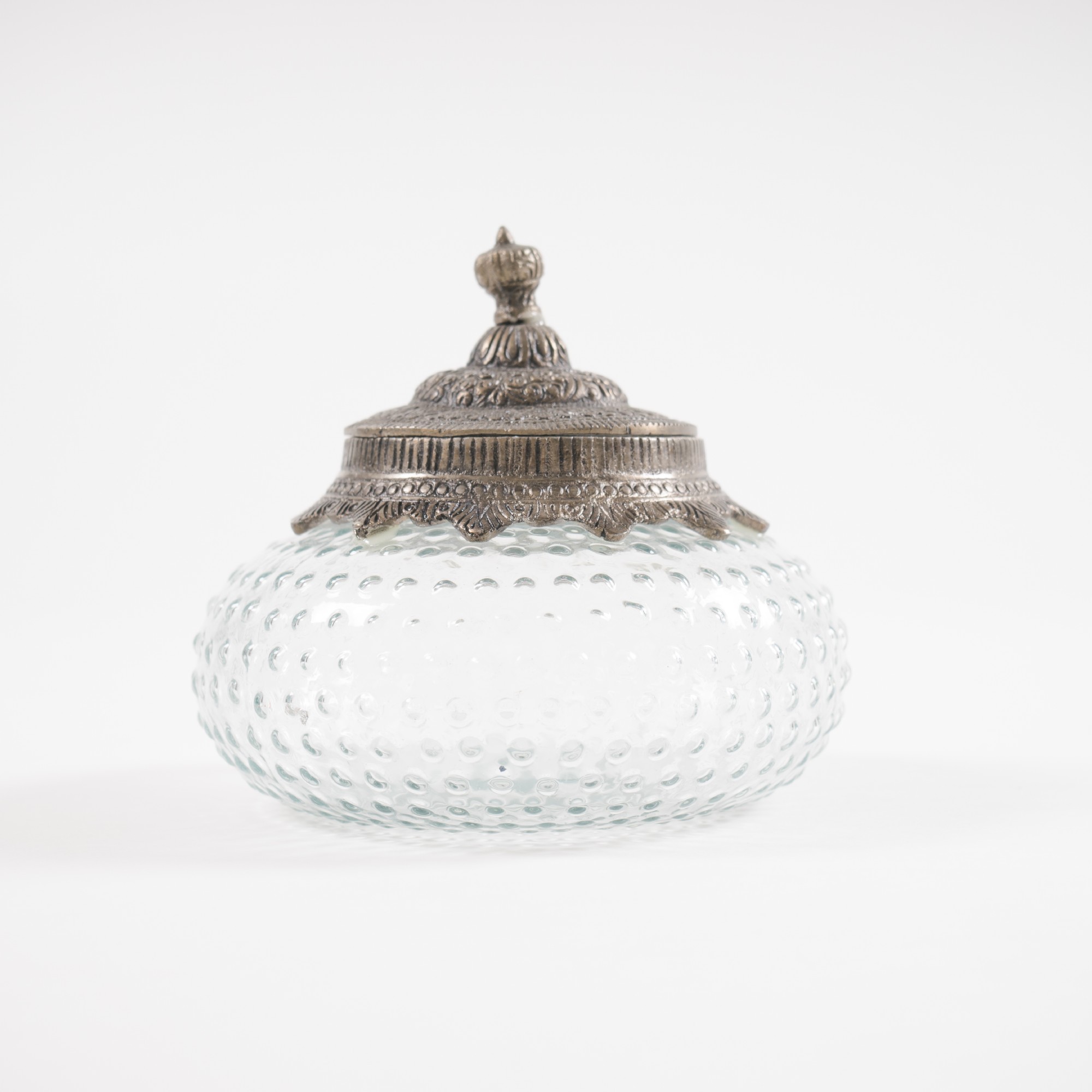 Bonbonglas 'Welles', silber, H 15 cm, Ø 16 cm von fischer's lagerhaus