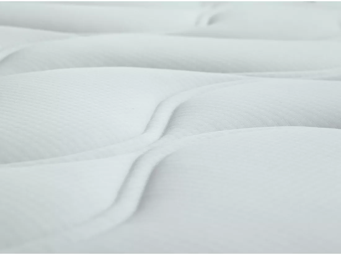 Ensemble 140 x 190 cm sommier coffre naturel clair + matelas hybride ressorts ensachés 7 zones et mémoire de forme ép.25cm - TIAMAT de YSMÉE