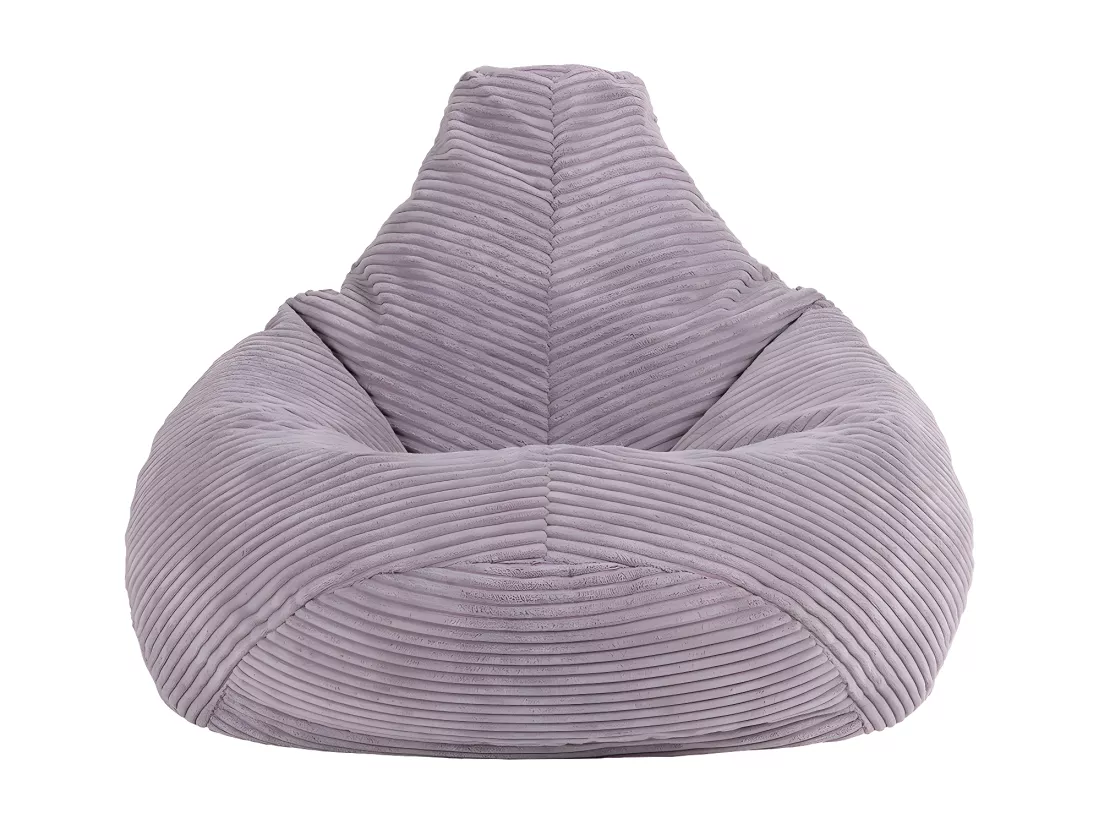 Pouf inclinable enfant velours côtelé violet lavande - DALTON
