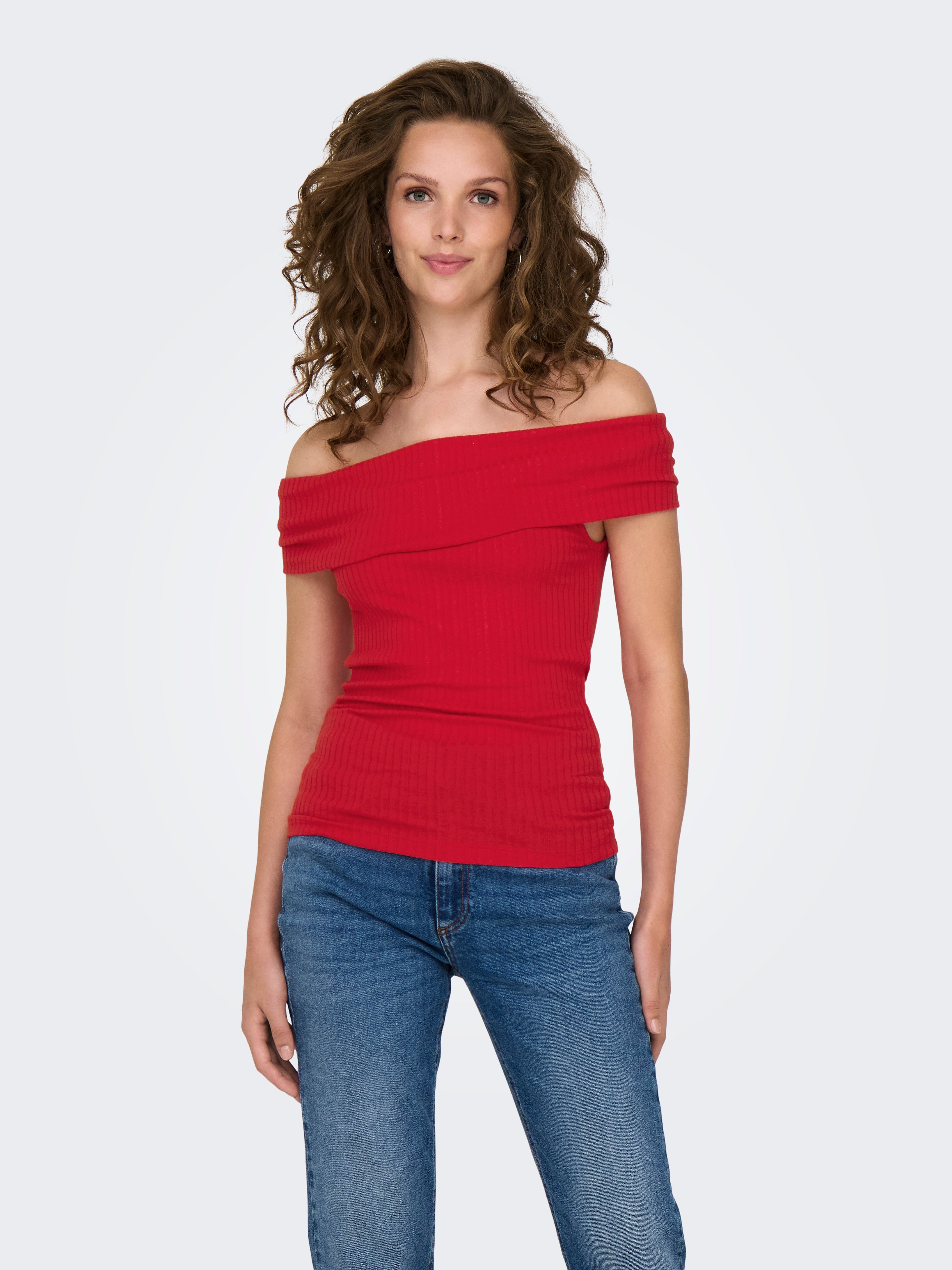 JDYFRANSISKA Top High Risk Red