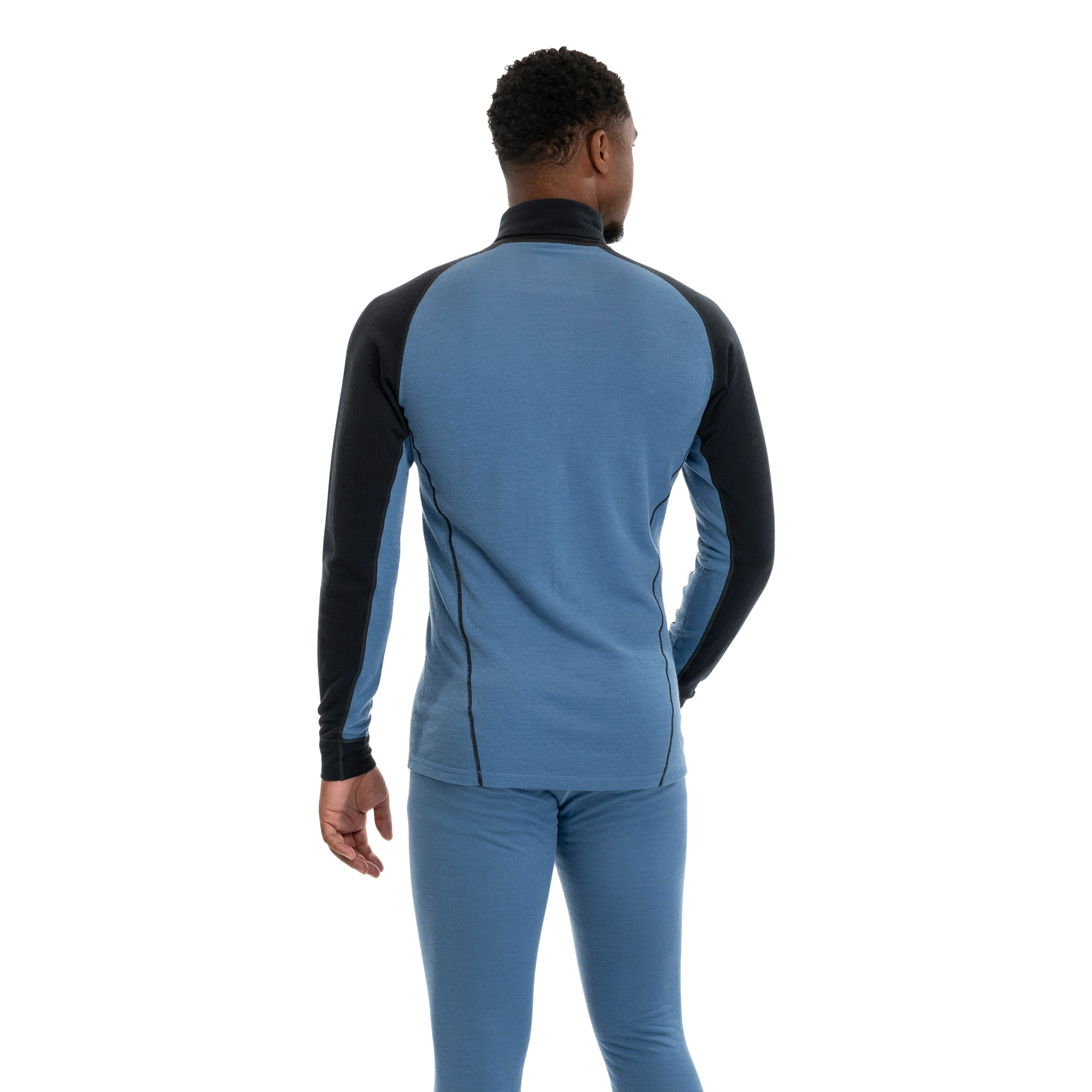 Inner:Dual Merino Half Zip Men Elemental Blue / Dark Shadow Grey