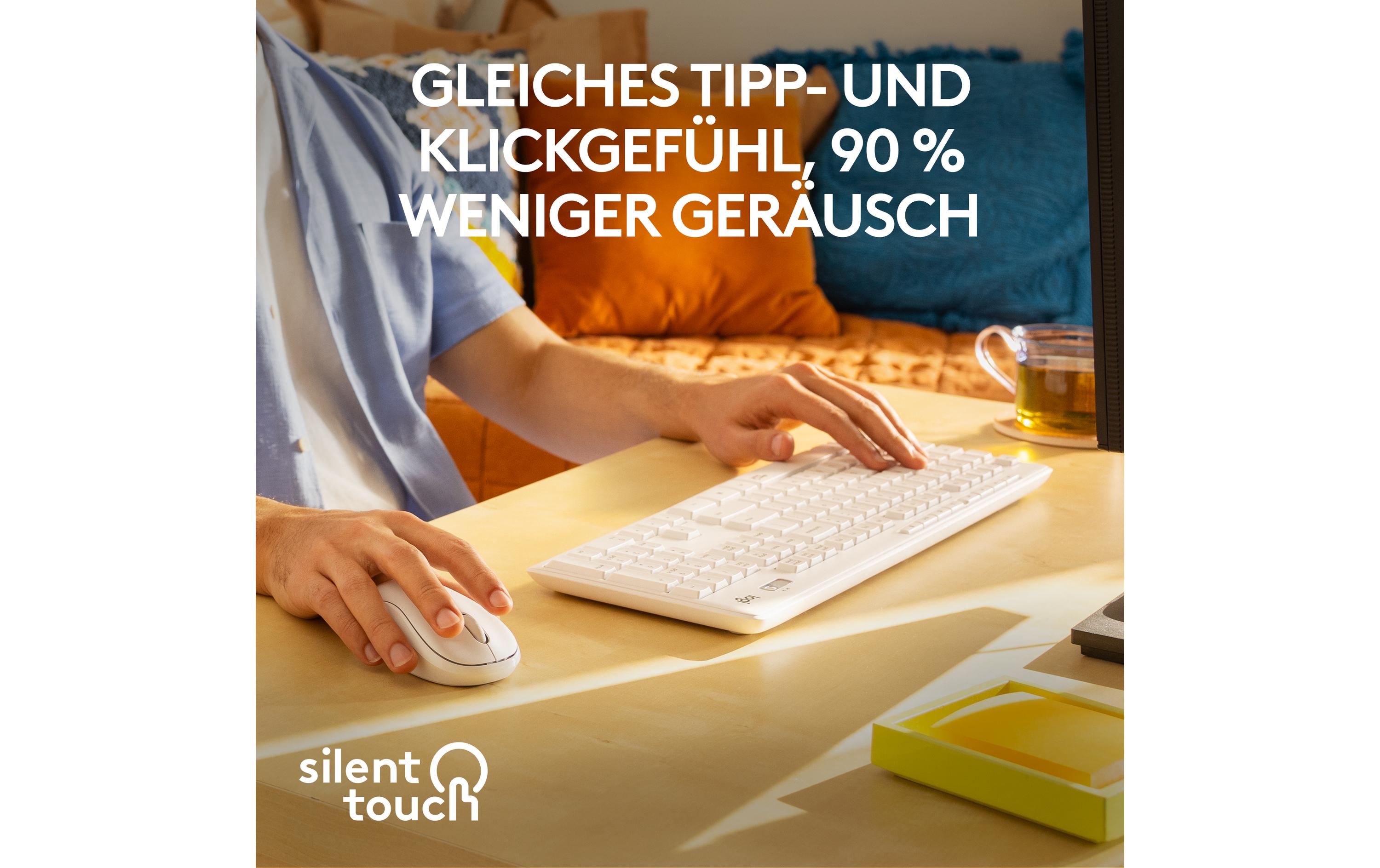 Tastatur-Maus-Set MK295 White CH-LayoutKabelloses Tastatur-Maus-Set