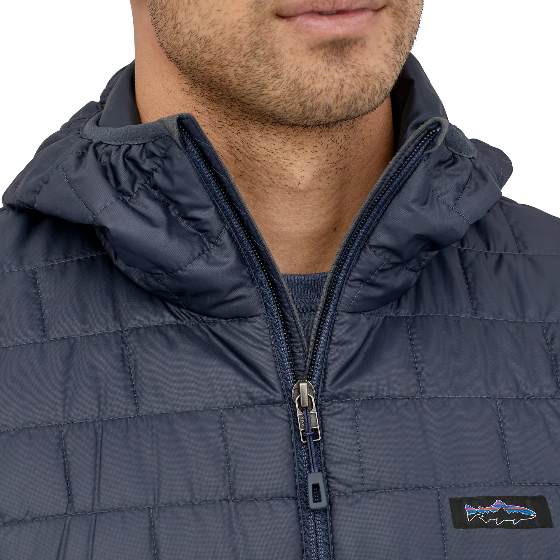 Patagonia M's Nano Puff Fitz Roy Trout Hoody Sleet Green