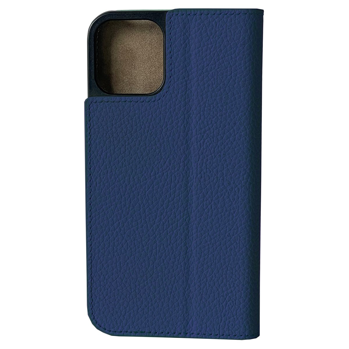 iPhone 14 Echtleder Book Case Tasche Flip Cover Hand Made (MARCIP14-M03) - Dunkelblau