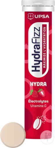 Upsa Hydrafizz Hydra +Fraise 16 Comprimés Effervescents