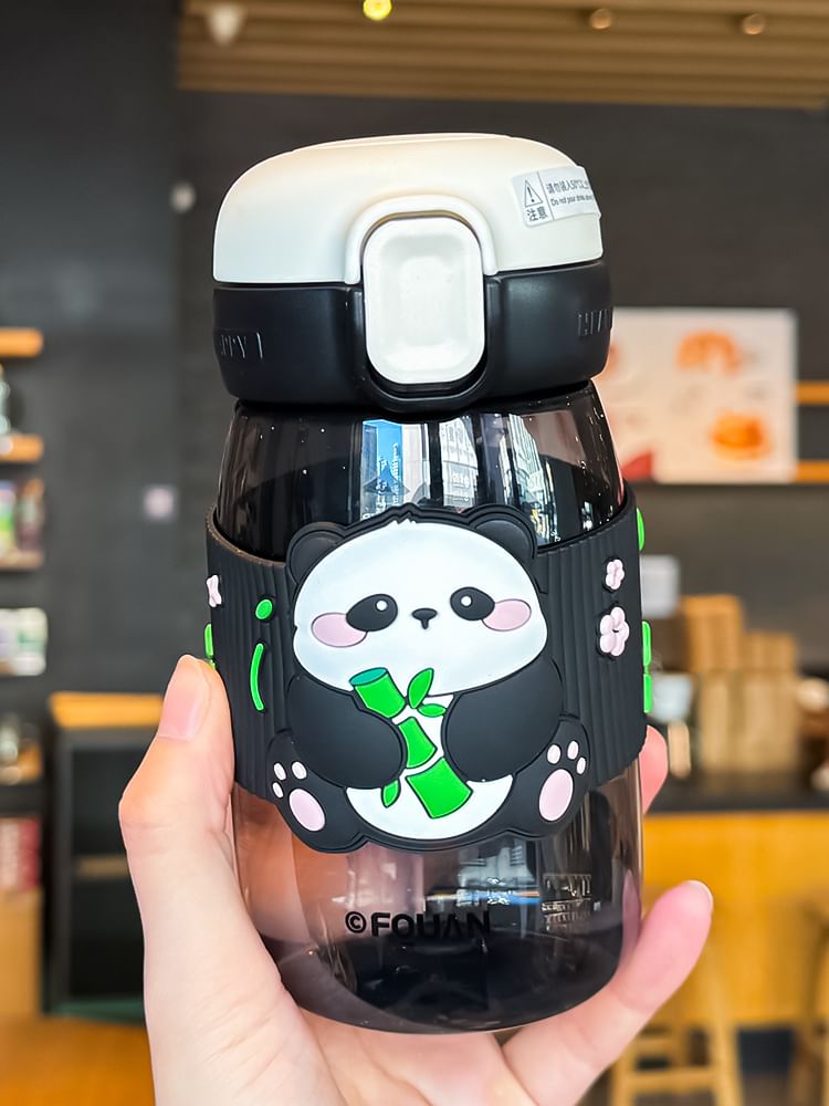 Choyce - Panda Plastic Drinkfles met Rietje (Diverse Designs)