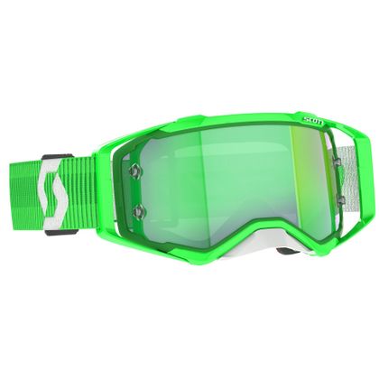 Masque cross Scott Prospect green/white green chrome works 2024 - Vert / Blanc