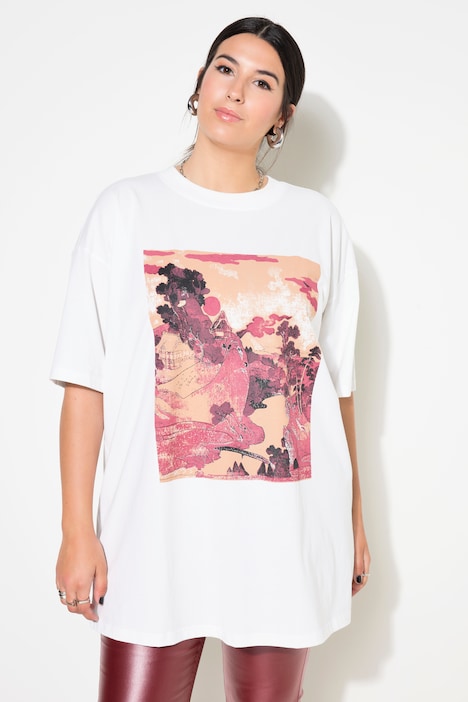 T-Shirt, oversized, Asia-Motiv