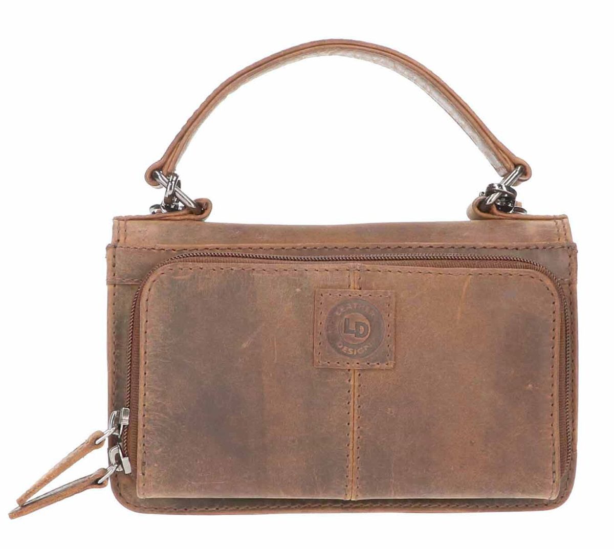 LD Lederwaren Hand/ Schoudertas Hunter Bruin