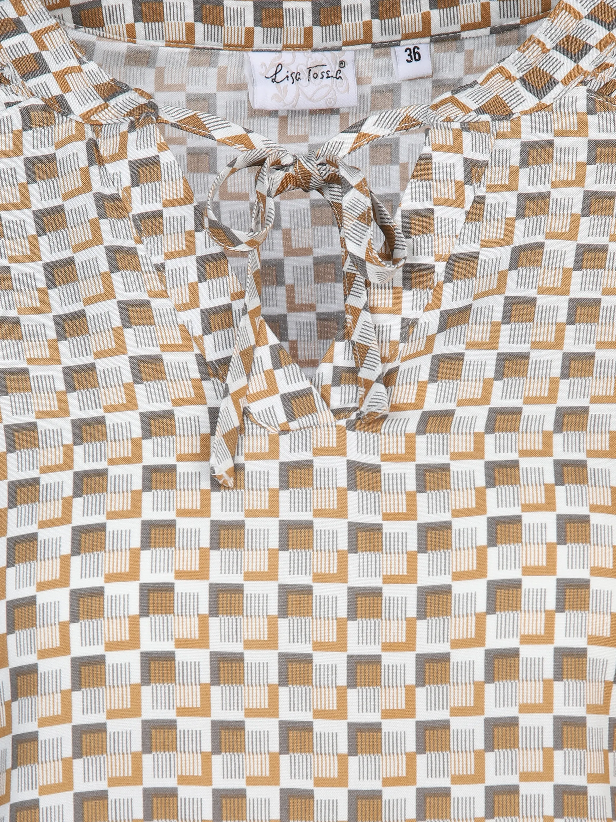 Damen Blouson-Bluse mit Alloverprint