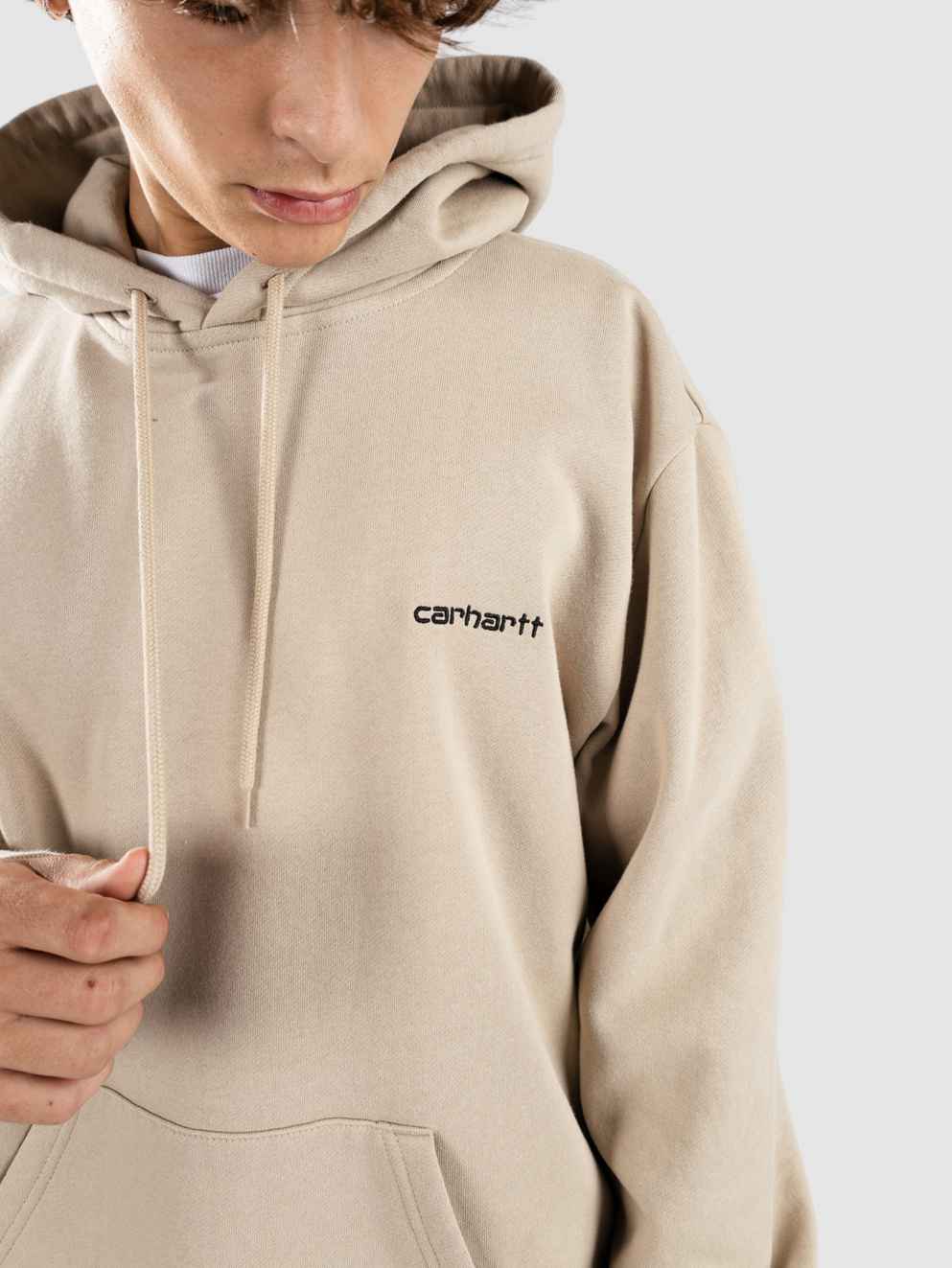 Carhartt WIP Script Embroidery Hoodie wall/black