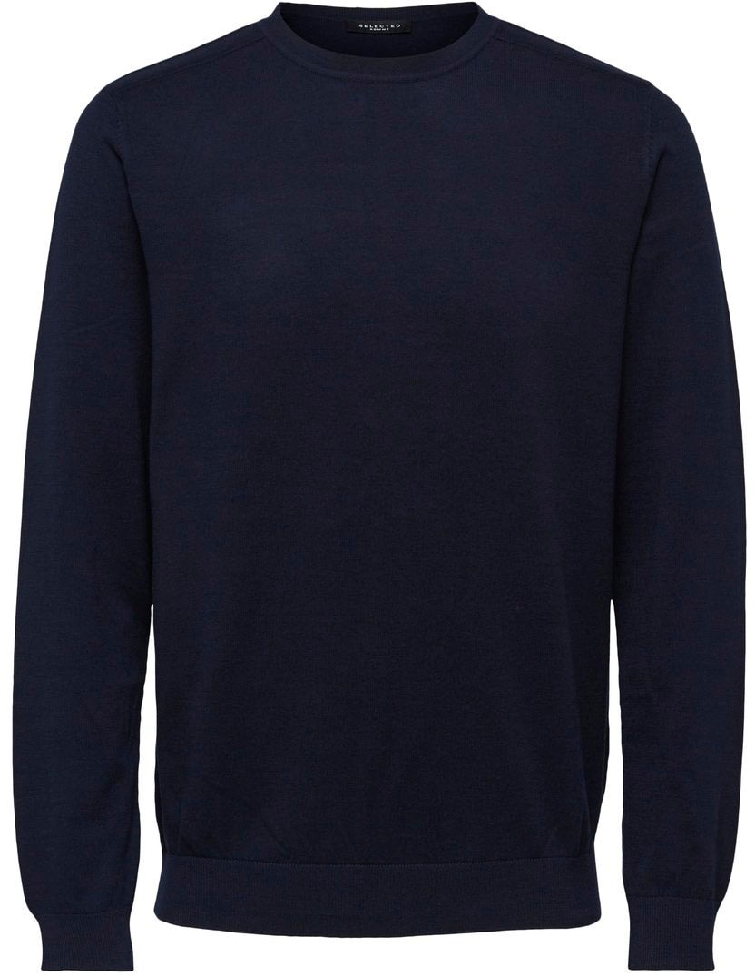 SELECTED Rundhalspullover »SLHBERG CREW NECK NOOS« Baumwolle, regular fit