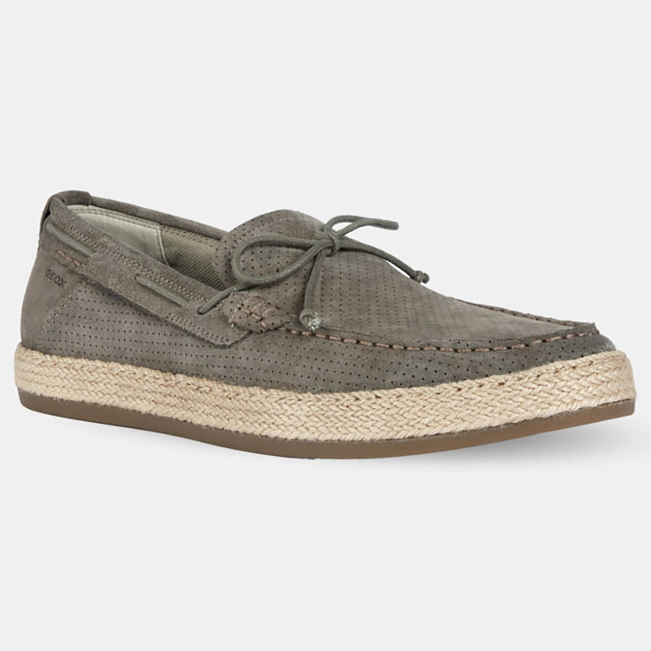 Geox Mocassins en Velours de Cuir Pantelleria grises