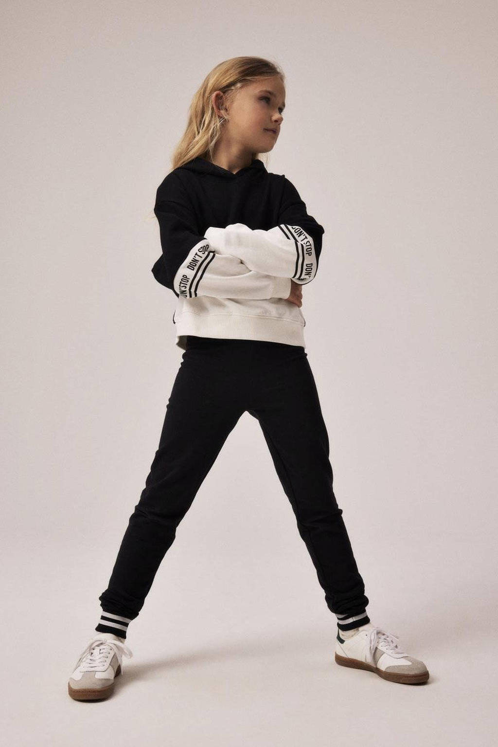 NAME IT hoodie NKFNOLI zwart/offwhite