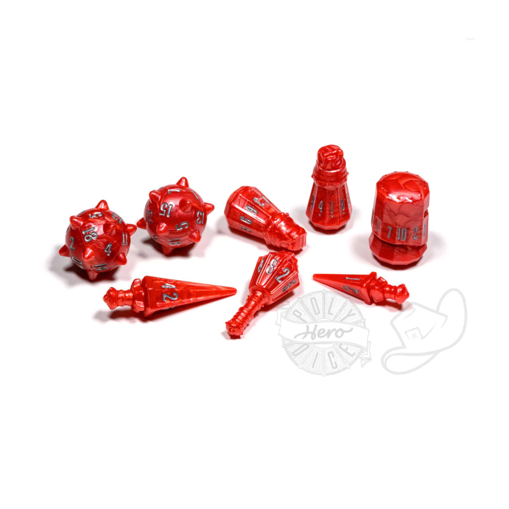 Set de 8 Dés JDR Polyhero Dice : Warrior