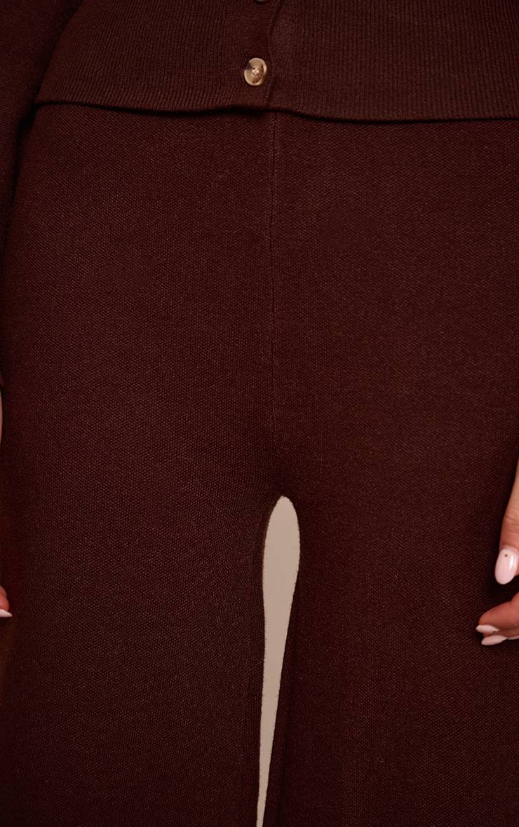 Chocolat Pantalon En Maille Compacte