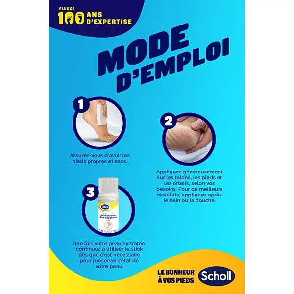 Bastão reparador anti-rachaduras Scholl U+ 70g