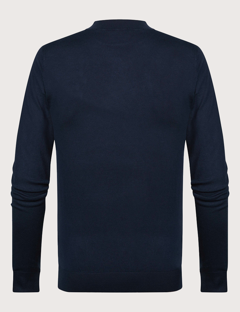 PETROL IND TRICOT HOMME COL CHEMINÉ BASIQUE MARINE