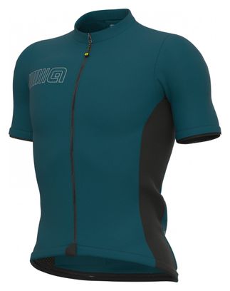 Maillot Manches Courtes Alé Color Block Bleu Lagon