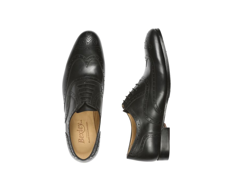 Richelieu homme Noir semelle cuir avec patin - SURREY PATIN