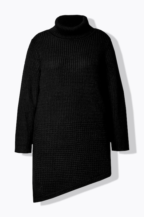 Pullover, Straight Fit, Strukturstrick, Zipfelsaum