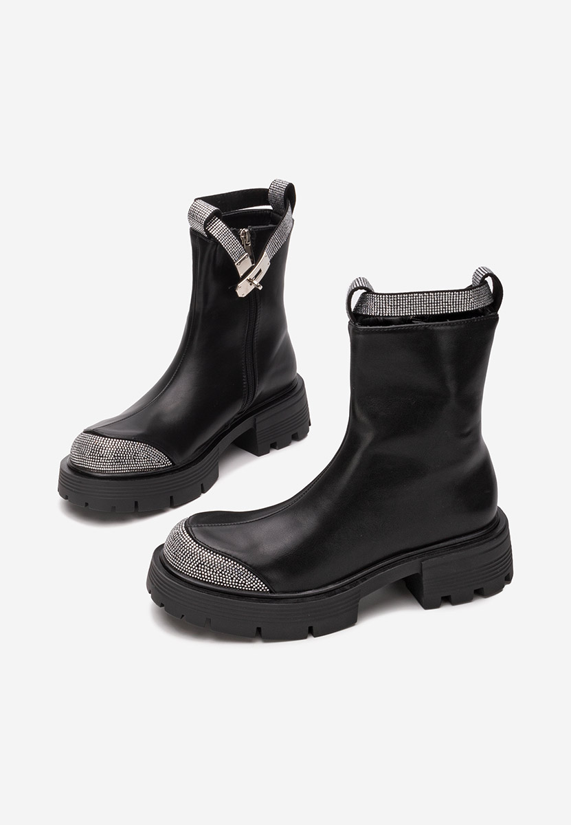 Bottines à plateau noires Christeen
