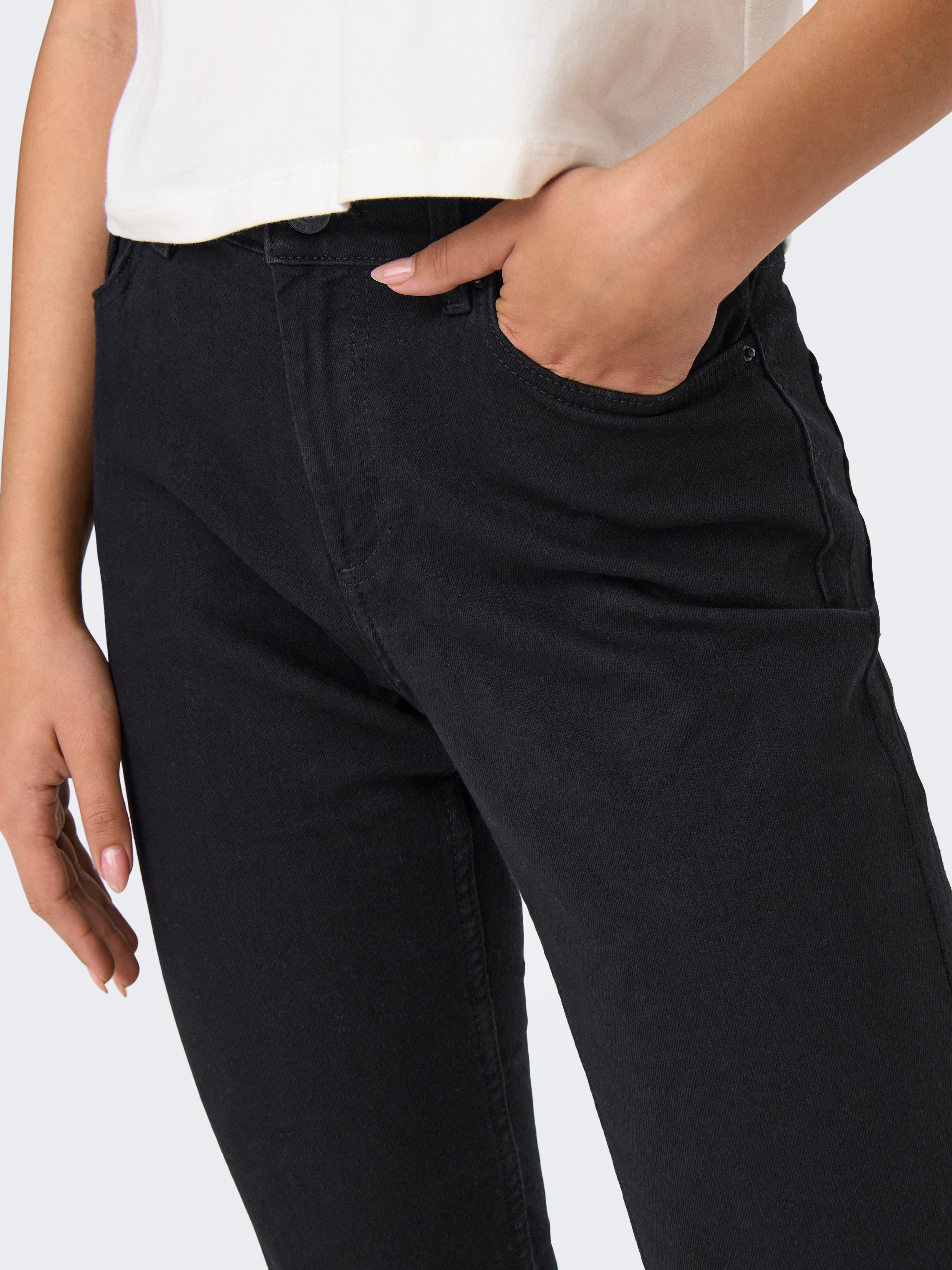 ONLHUSH Mittlere Taille Skinny Fit Jeans Washed Black