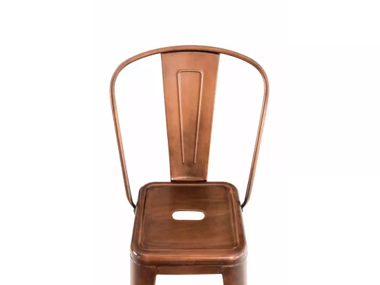 Lot de 2 Tabouret de bar - Métal & Métal - Cuivre - Aiden