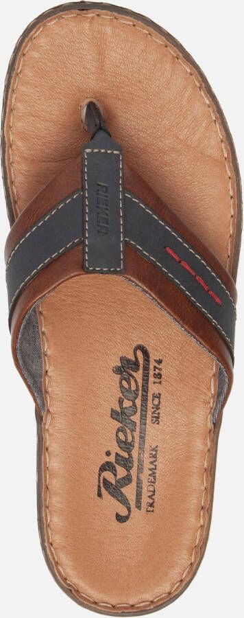 Rieker Comfortabele leren herenslipper Brown Heren