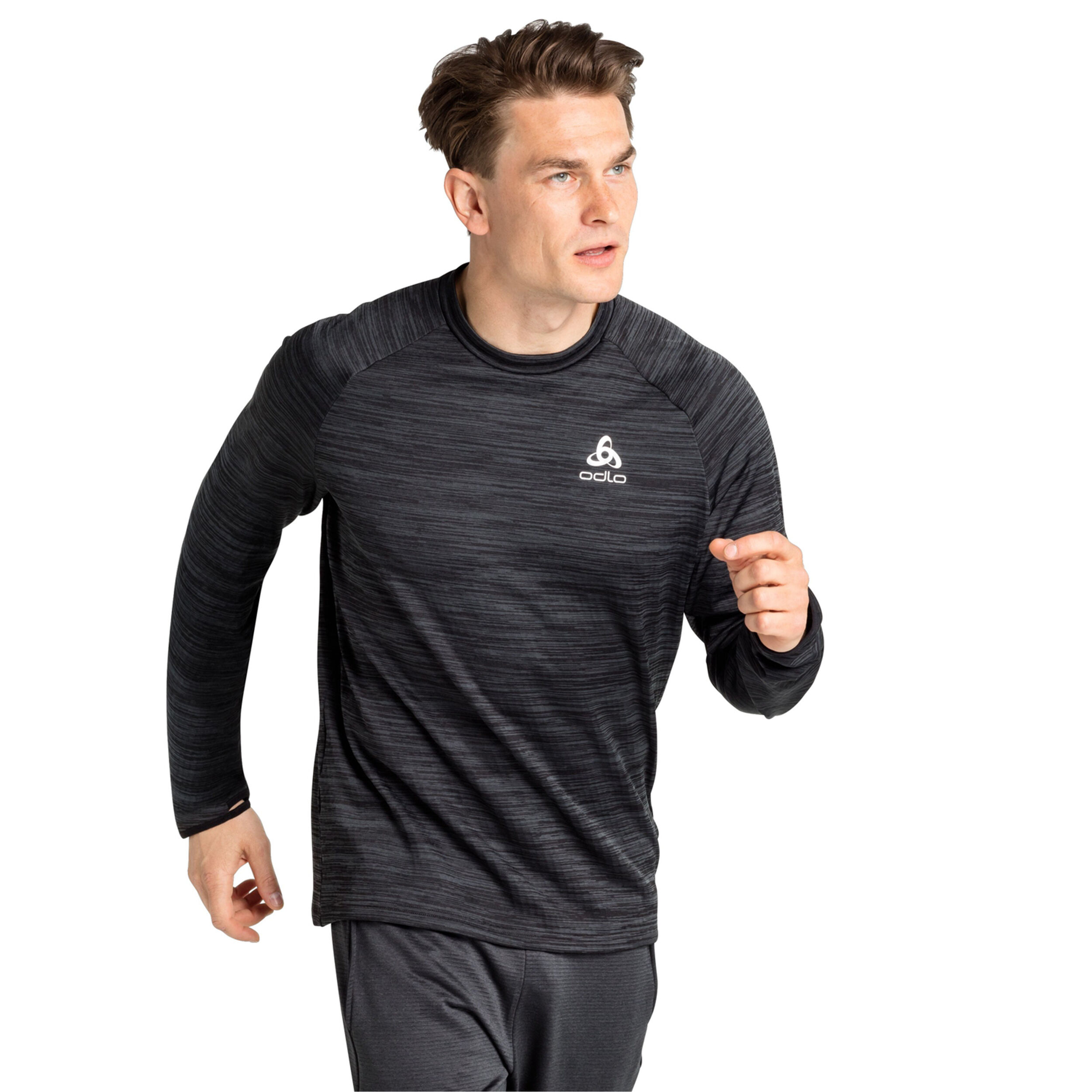 Odlo Easy Warm Mid Layer Haut Manches Longues Hommes - Noir