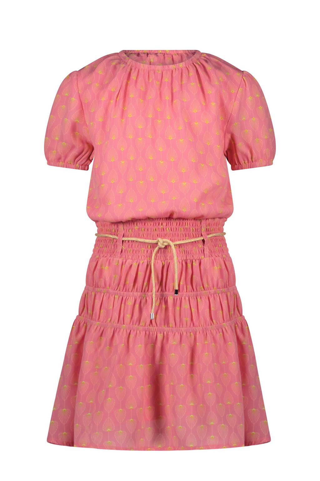NONO jurk Manyu met all over print roze