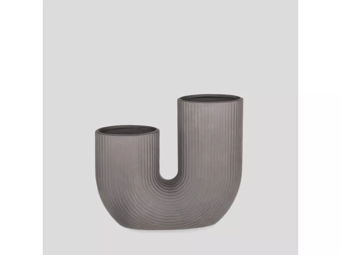Vase Trilo noir moyen 16 x 5.5 x 18