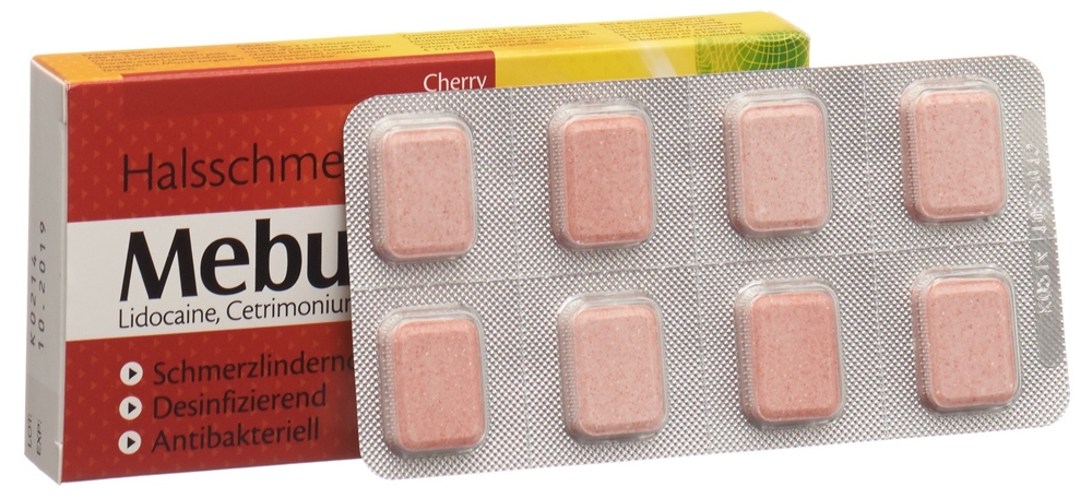 MEBU-CHERRY Lutschtabl Blist 24 Stk<br>24 Stück, Blister, Lutschtablette