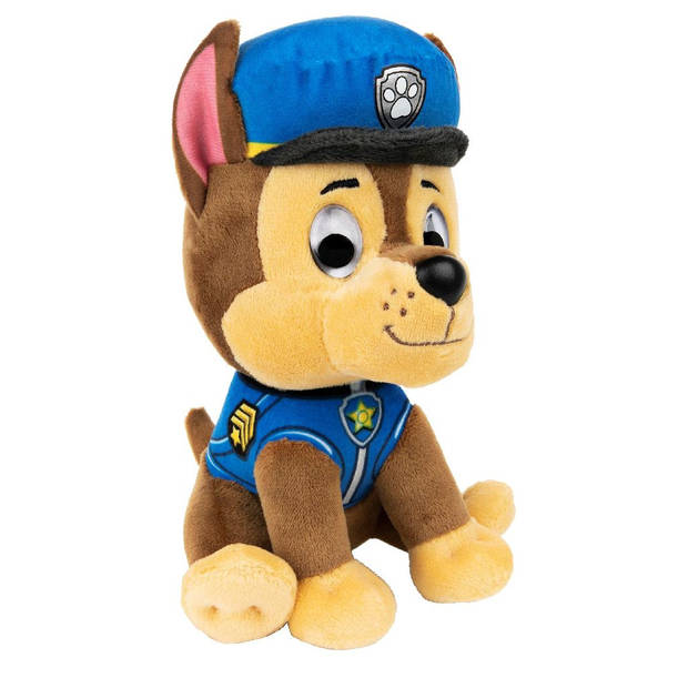 Nickelodeon knuffel Paw Patrol Chase 15 cm pluche blauw/bruin